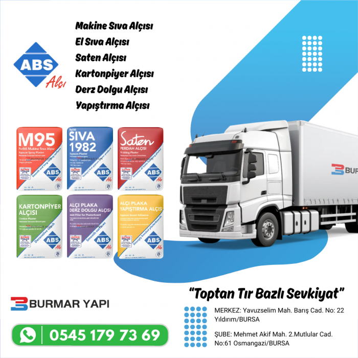 Kocaeli ABS Alçı Fiyatları Kocaeli ABS Alçı Fiyatları