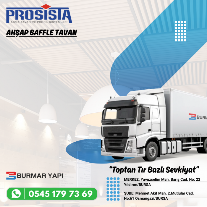 Bilecik Ahşap Baffle Tavan Fiyatları