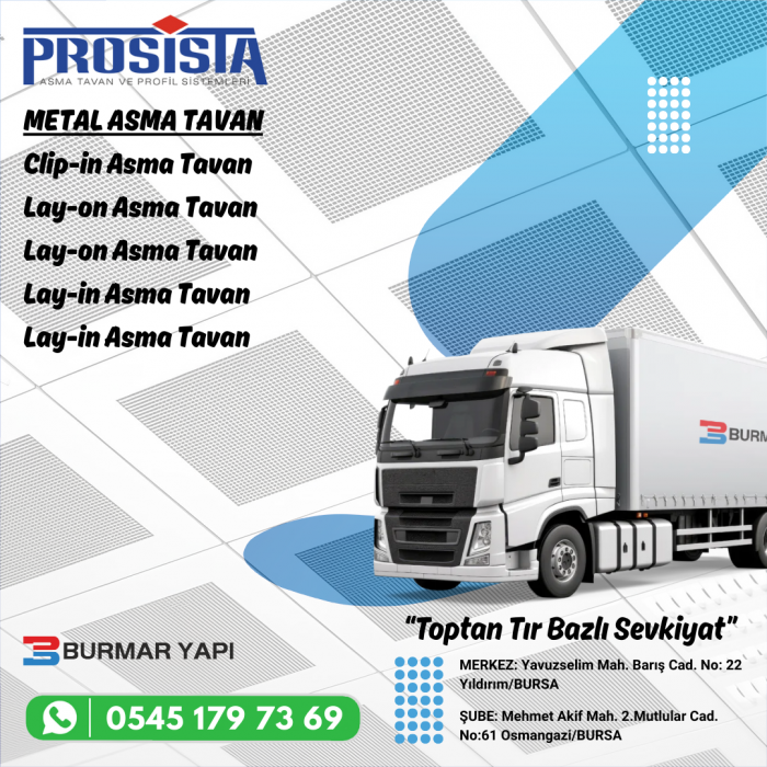 Manisa Metal Asma Tavan Fiyatları